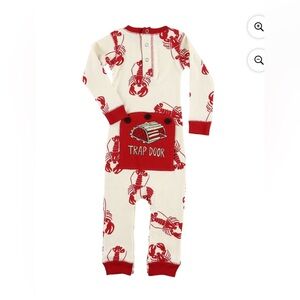 LazyOne Flapjacks, Matching Christmas Pajamas Lobster Trap Door 18 Months 1 Pc